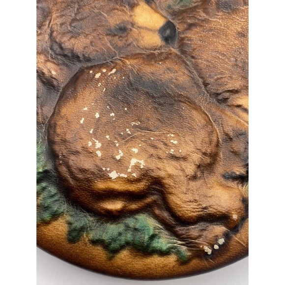 Tannereye Leathered Covered Box Bears on Lid Used - Picture 12 of 15